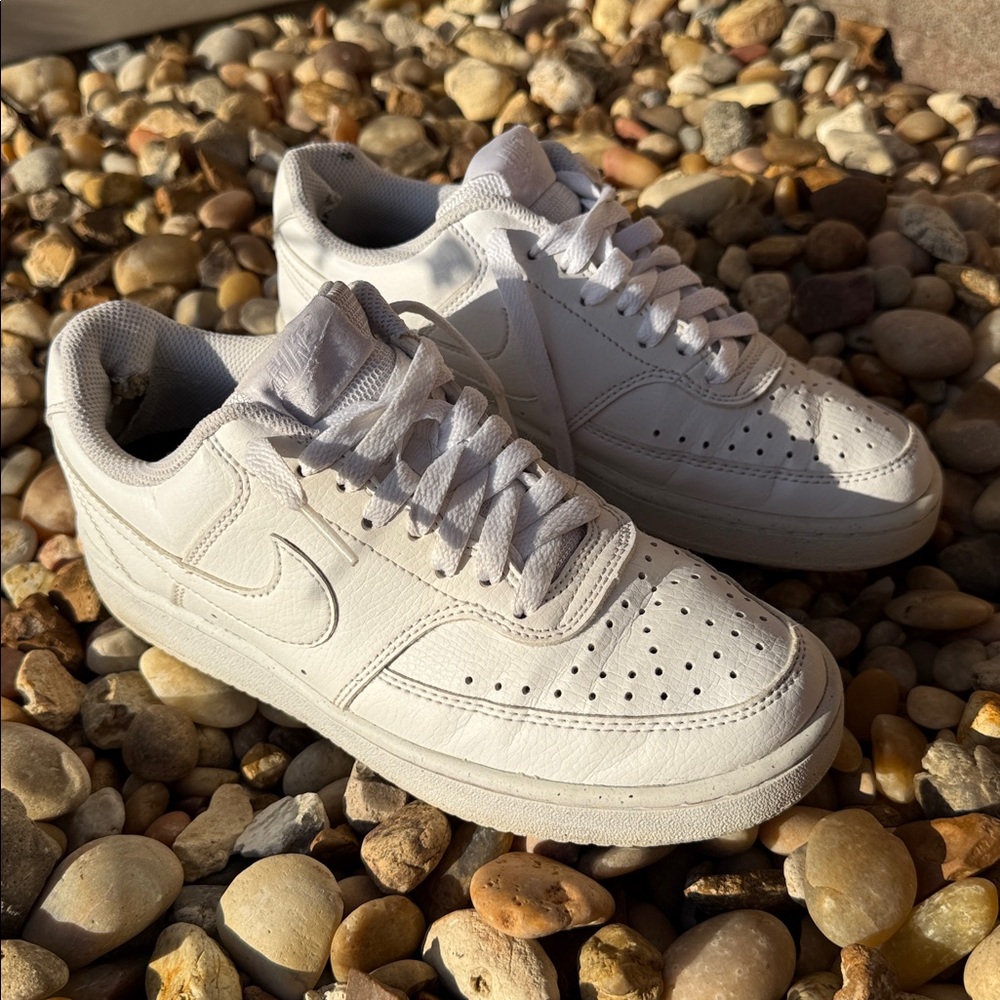 Nike Court Vision Lo White/White-White Sneakers (DH3158 100) Women's Size 7
